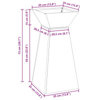 Produktbild för Pelarkrukor 2 pcs Antracit 35 x 35 x 73 cm