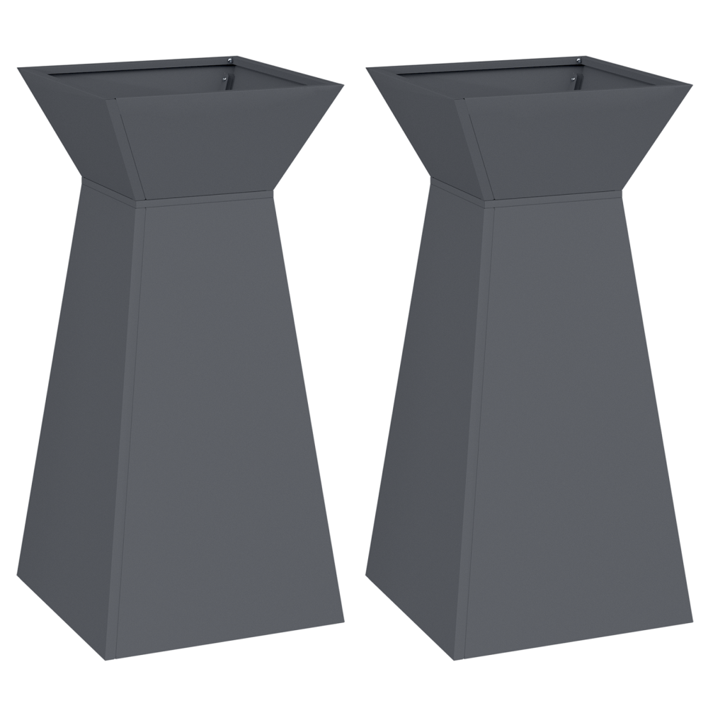 Produktbild för Pelarkrukor 2 pcs Antracit 35 x 35 x 73 cm