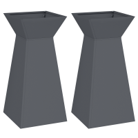 Produktbild för Pelarkrukor 2 pcs Antracit 35 x 35 x 73 cm