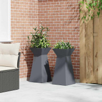 Produktbild för Pelarkrukor 2 pcs Antracit 35 x 35 x 73 cm