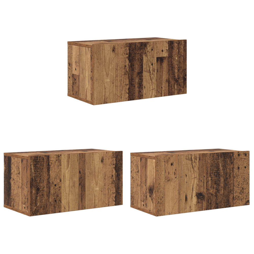 Produktbild för TV-bänkset 3 pcs Brun 60 x 30 x 30 cm Konstruerat trä