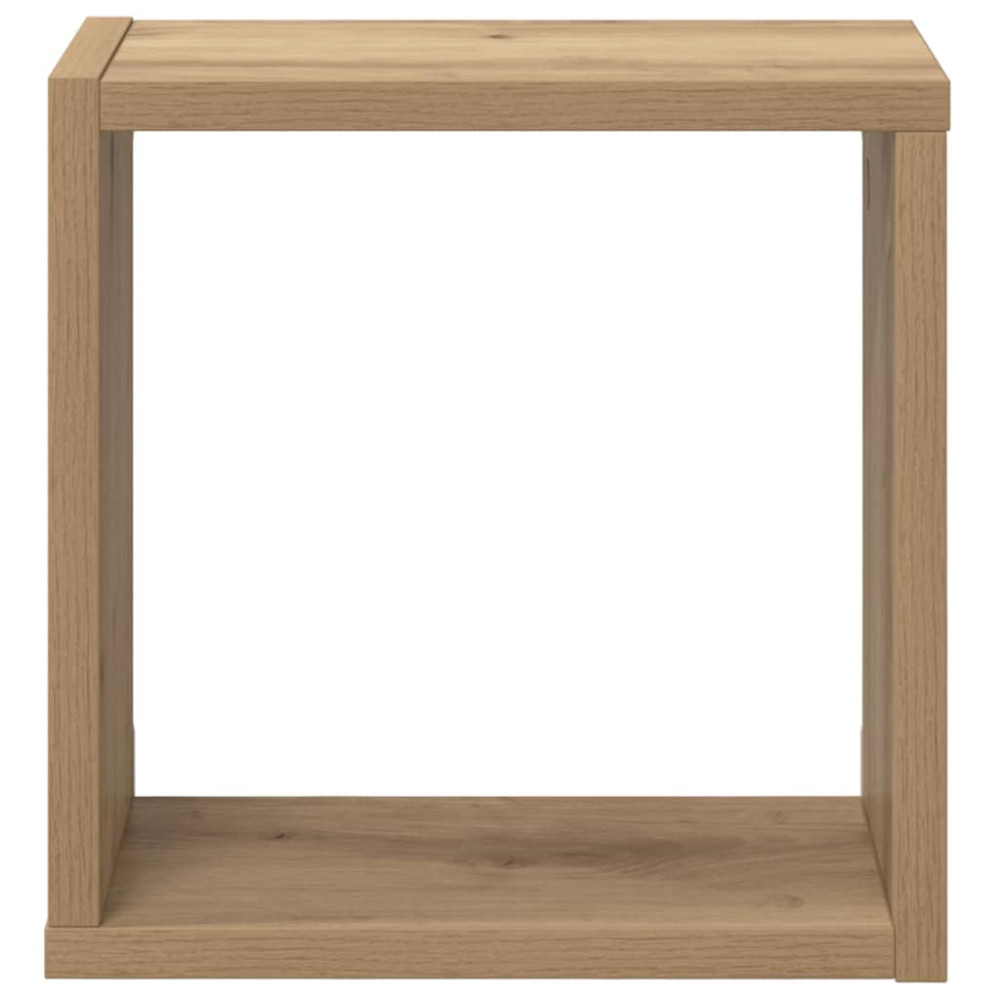 Produktbild för Vägg hyllor med hylla 2 pcs Artisan Ek Konstruerat trä