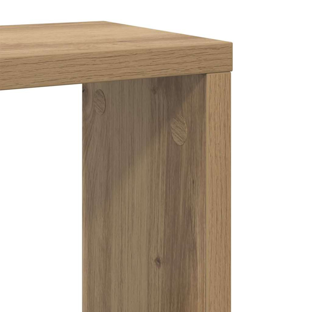 Produktbild för Vägg hyllor med hylla 2 pcs Artisan Ek Konstruerat trä
