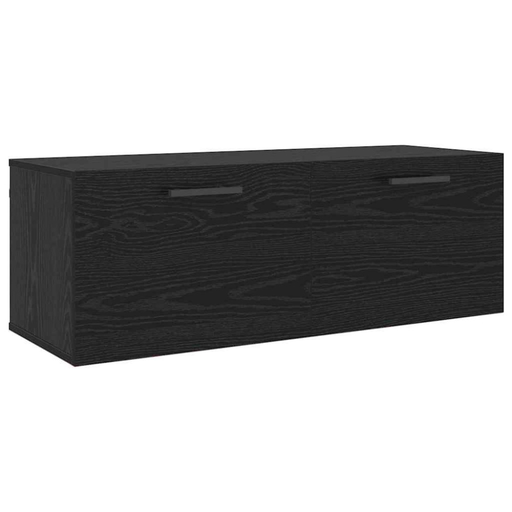 Produktbild för Väggskåp Svart ek 100 x 36.5 x 35 cm Konstruerat trä