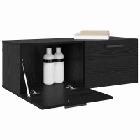 Produktbild för Väggskåp Svart ek 100 x 36.5 x 35 cm Konstruerat trä