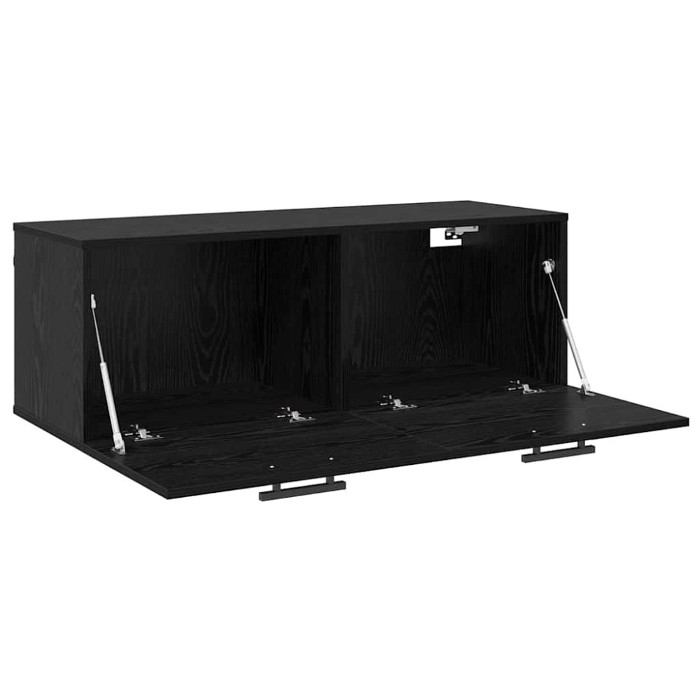 Produktbild för Väggskåp Svart ek 100 x 36.5 x 35 cm Konstruerat trä