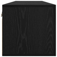 Produktbild för Väggskåp Svart ek 100 x 36.5 x 35 cm Konstruerat trä