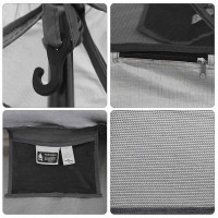Produktbild för Innertält med tak med lagring Svart 240 x 160 x 133 cm Nät