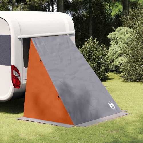 vidaXL Baklucketält person 190 x 150 x 185 cm Grå och orange taffeta