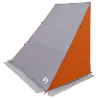 Produktbild för Baklucketält person 190 x 150 x 185 cm Grå och orange taffeta