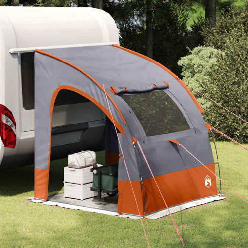 vidaXL Baklucketält person 194 x 180 x 210 cm Grå och orange taffeta
