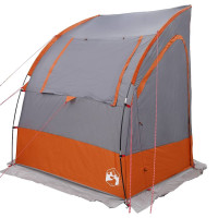 Produktbild för Baklucketält person 194 x 180 x 210 cm Grå och orange taffeta