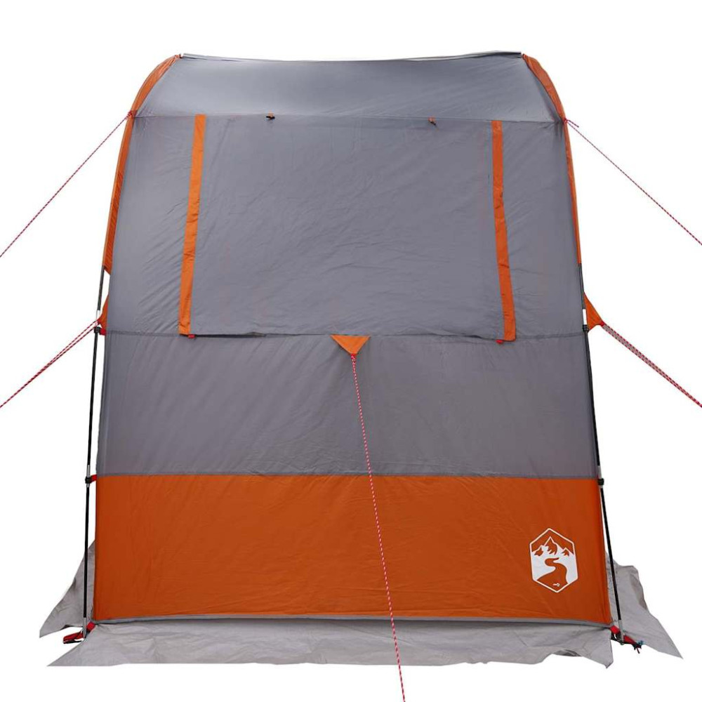 Produktbild för Baklucketält person 194 x 180 x 210 cm Grå och orange taffeta