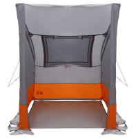 Produktbild för Baklucketält person 194 x 180 x 210 cm Grå och orange taffeta