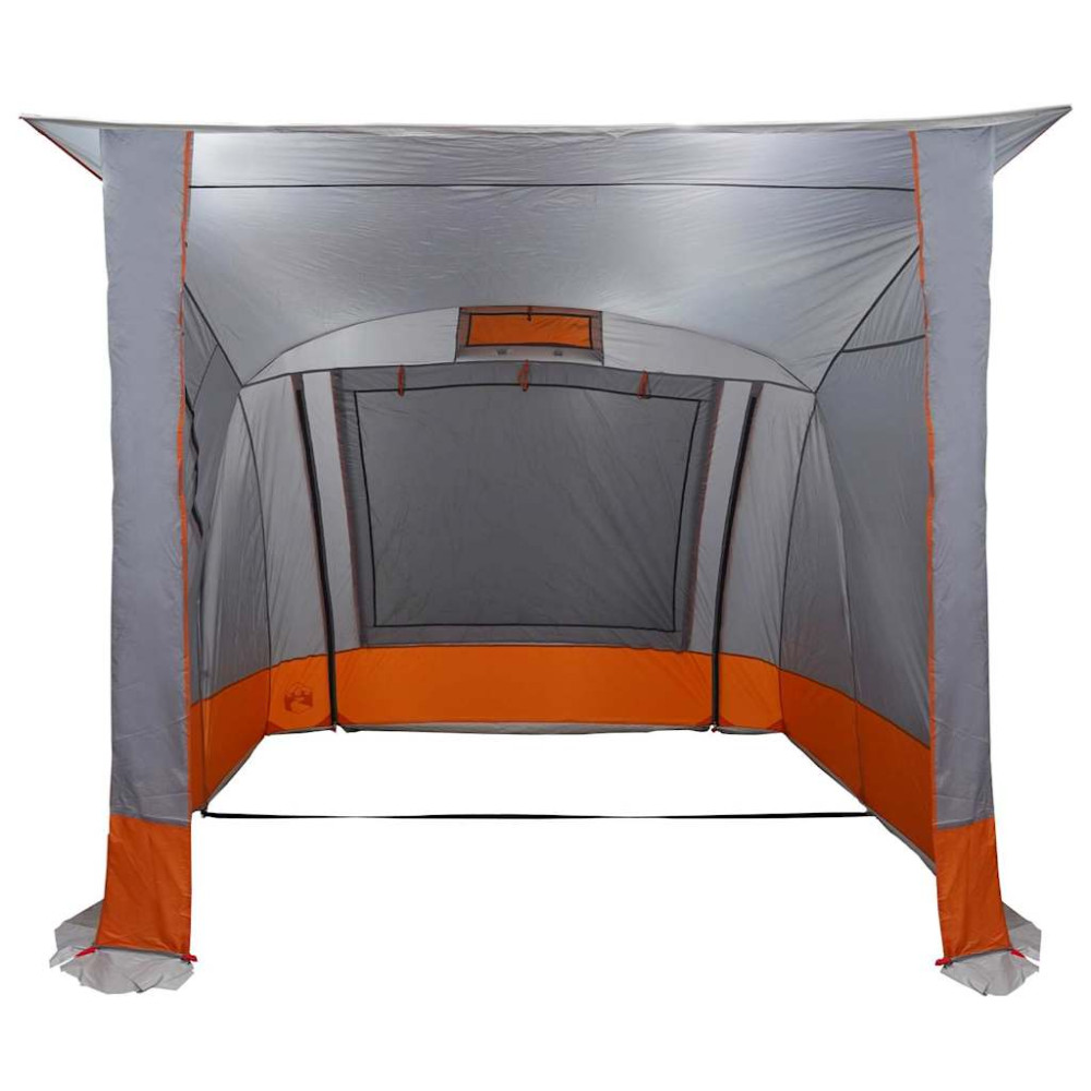 Produktbild för Baklucketält person 285 x 255 x 245 cm Grå och orange taffeta