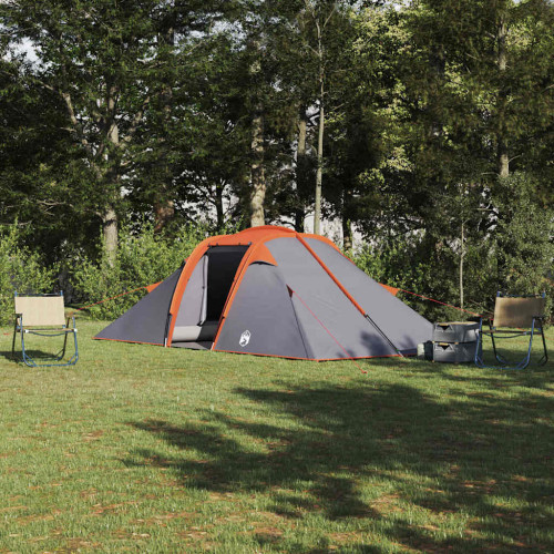 vidaXL Tunnel tält med tak Grå och orange 510 x 240 x 156 cm taffeta