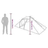 Produktbild för Tunnel tält med tak Grå och orange 510 x 240 x 156 cm taffeta
