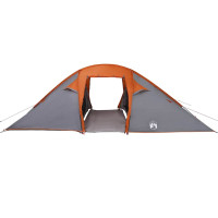 Produktbild för Tunnel tält med tak Grå och orange 510 x 240 x 156 cm taffeta