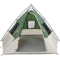 Produktbild för Tipi Tält med tak med lagring Grön 383 x 338 x 217 cm taffeta