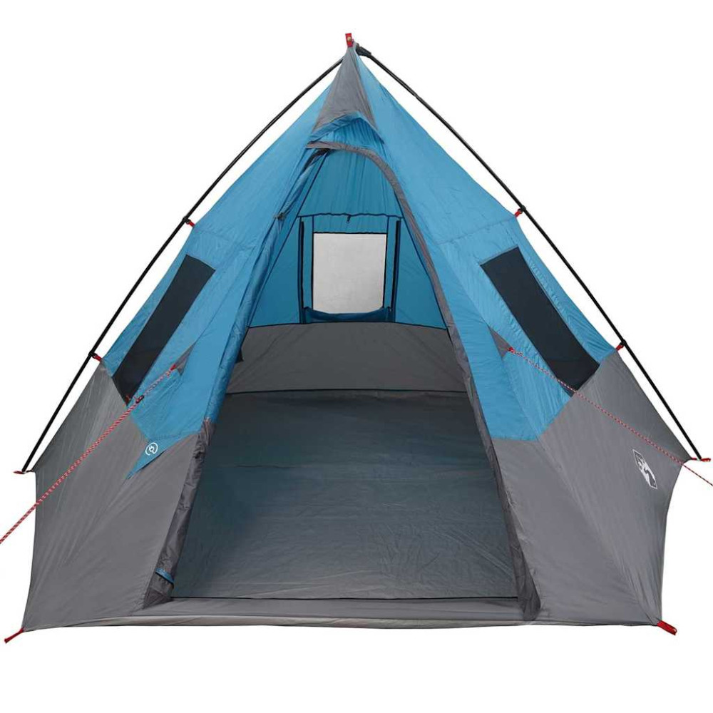 Produktbild för Tipi Tält med tak med lagring Blå 383 x 338 x 217 cm taffeta