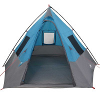 Produktbild för Tipi Tält med tak med lagring Blå 383 x 338 x 217 cm taffeta
