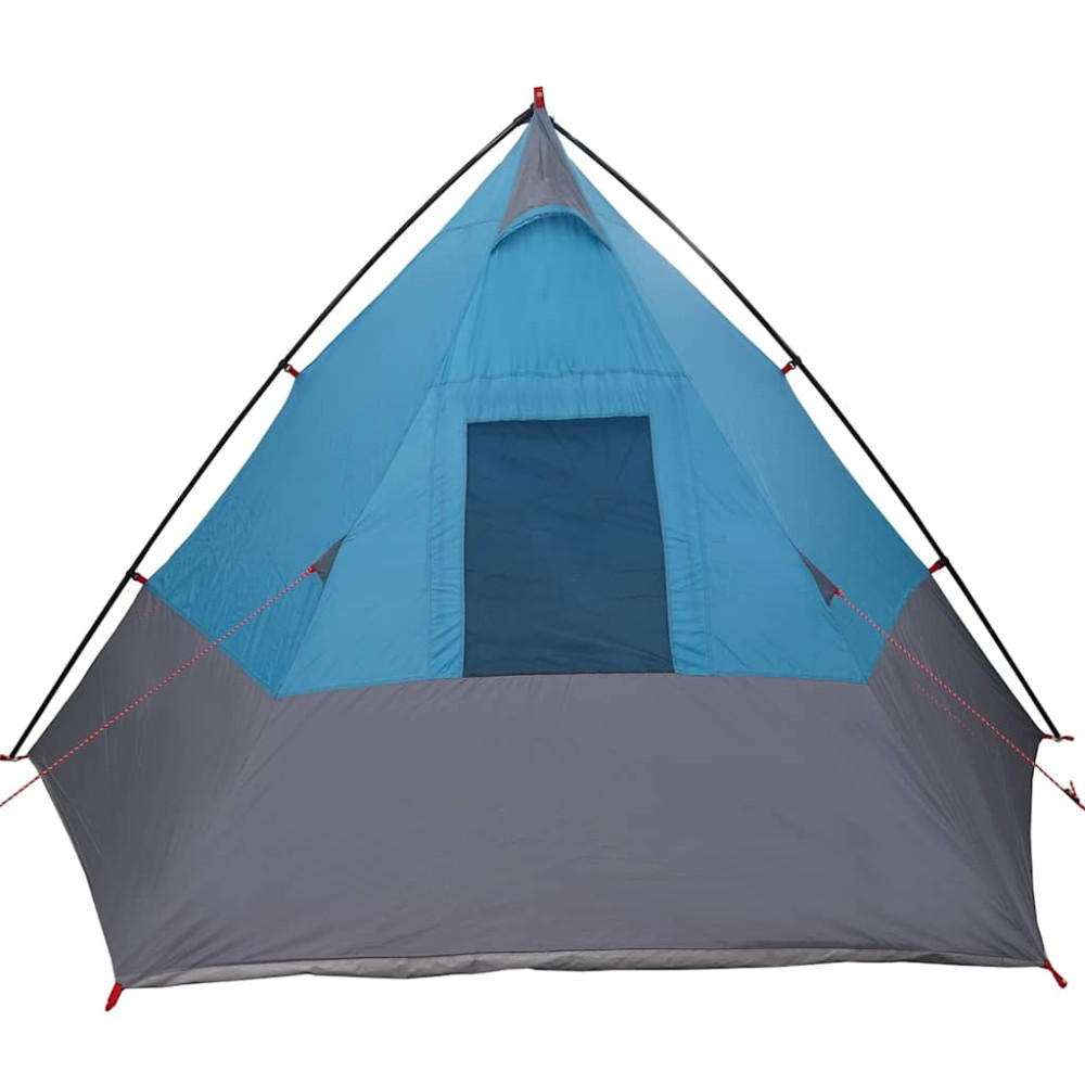 Produktbild för Tipi Tält med tak med lagring Blå 383 x 338 x 217 cm taffeta