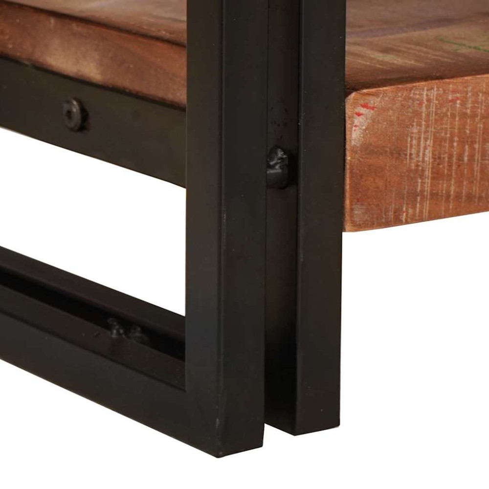 Produktbild för Konsolbord med låda 2 pcs Flerfärgsdesign Solid återvunnen trä