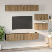 Produktbild för TV-bänkset 6 pcs Artisan Ek Konstruerat trä