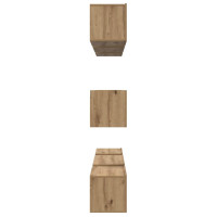 Produktbild för TV-bänkset Väggmonterad 8 pcs Artisan Ek Konstruerat trä