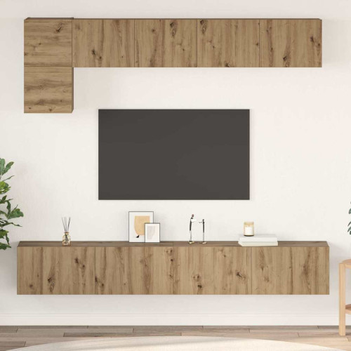 vidaXL TV-bänkset 5 pcs Artisan Ek Konstruerat trä
