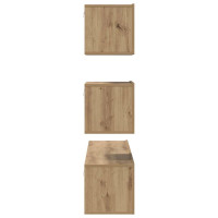 Produktbild för TV-bänkset 4 pcs Artisan-ek Konstruerat trä