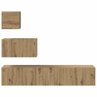 Produktbild för TV-bänkset 4 pcs Artisan Ek Konstruerat trä