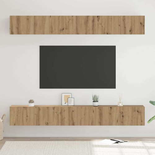 vidaXL TV-bänkset 6 pcs Artisan Ek Konstruerat trä
