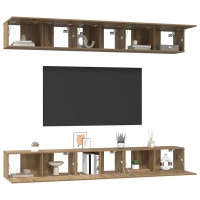 Produktbild för TV-bänkset 6 pcs Artisan Ek Konstruerat trä