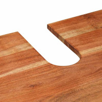 Produktbild för Sminkskåp med låda Brun 71 x 33 x 58 cm Massivt Akaciaträ