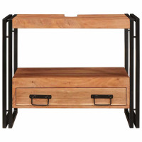 Produktbild för Sminkskåp med låda Brun 71 x 33 x 58 cm Massivt Akaciaträ