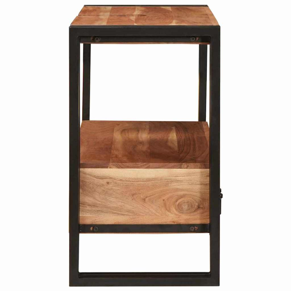 Produktbild för Sminkskåp med låda Brun 71 x 33 x 58 cm Massivt Akaciaträ
