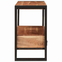 Produktbild för Sminkskåp med låda Brun 71 x 33 x 58 cm Massivt Akaciaträ