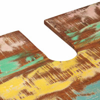 Produktbild för Sminkskåp Flerfärgsdesign 71 x 33 x 58 cm Solid återvunnen trä