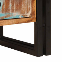 Produktbild för Sminkskåp Flerfärgsdesign 71 x 33 x 58 cm Solid återvunnen trä