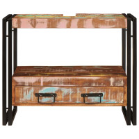 Produktbild för Sminkskåp Flerfärgsdesign 71 x 33 x 58 cm Solid återvunnen trä