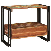 Produktbild för Sminkskåp Flerfärgsdesign 71 x 33 x 58 cm Solid återvunnen trä