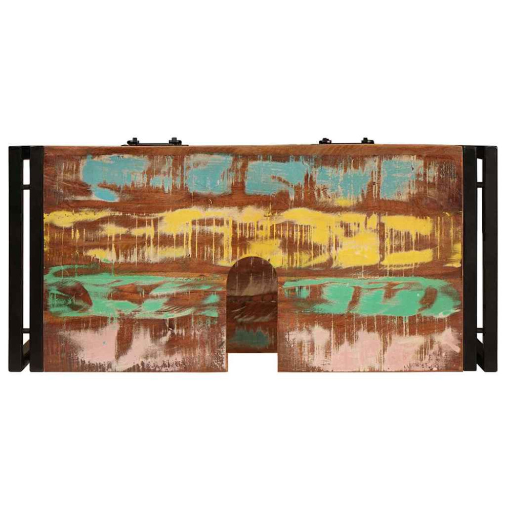 Produktbild för Sminkskåp Flerfärgsdesign 71 x 33 x 58 cm Solid återvunnen trä
