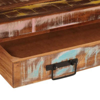 Produktbild för Sminkskåp Flerfärgsdesign 71 x 33 x 58 cm Solid återvunnen trä