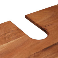 Produktbild för Diskbänksskåp med hylla Brun 71 x 33 x 58 cm Massivt Akaciaträ
