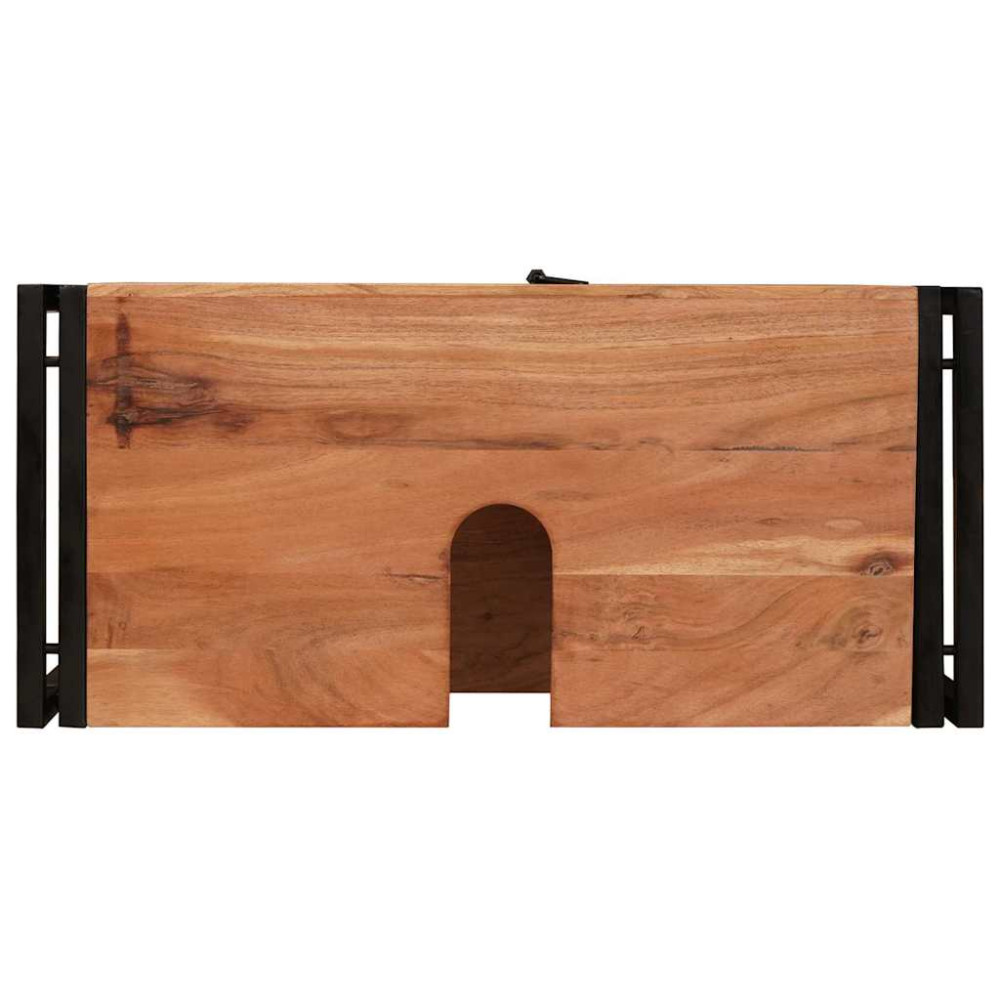 Produktbild för Diskbänksskåp med hylla Brun 71 x 33 x 58 cm Massivt Akaciaträ