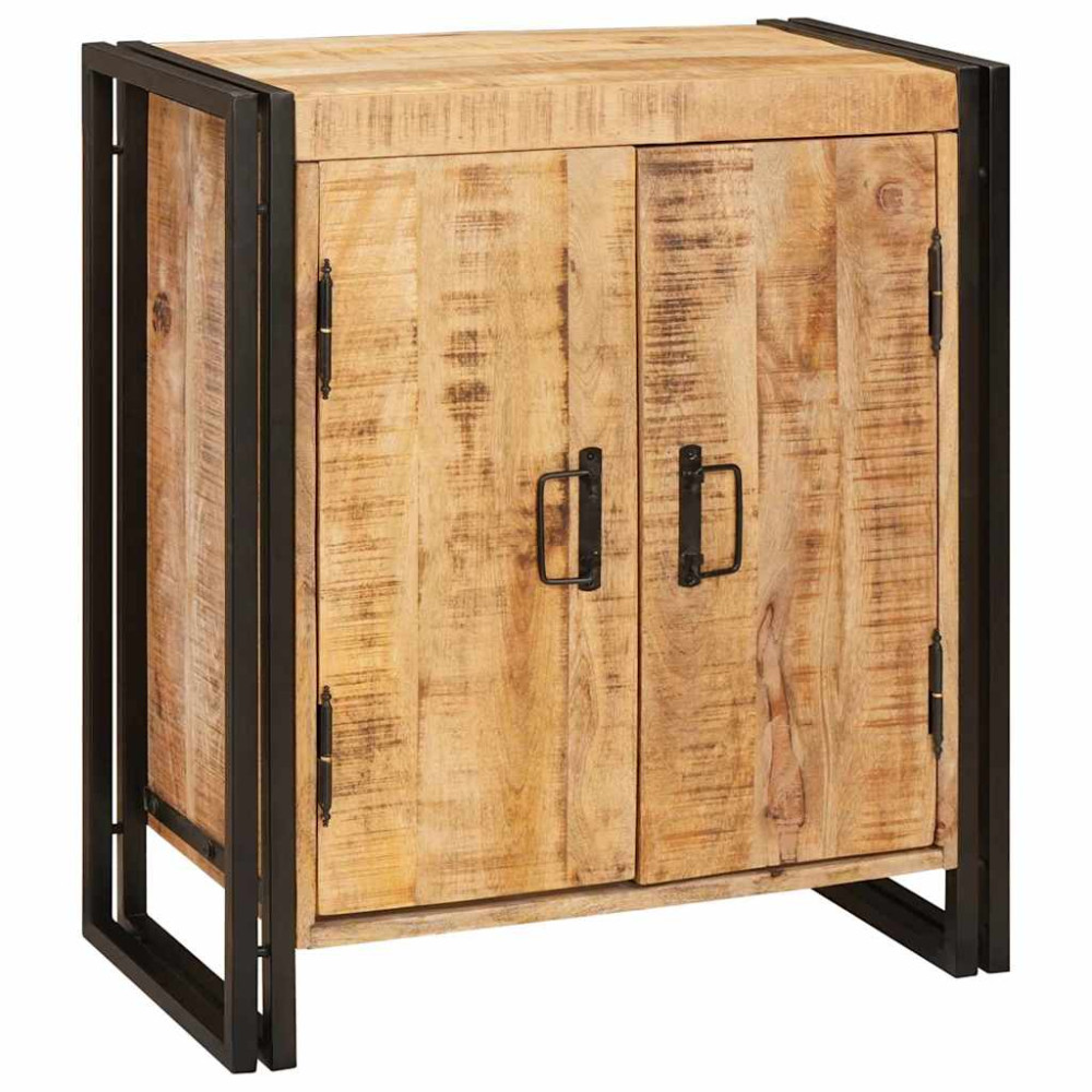Produktbild för Nattduksbord Brun 66 x 35 x 76 cm Massivt grovt mangoträd