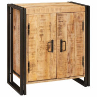 Produktbild för Nattduksbord Brun 66 x 35 x 76 cm Massivt grovt mangoträd
