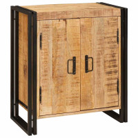 Produktbild för Nattduksbord Brun 66 x 35 x 76 cm Massivt grovt mangoträd