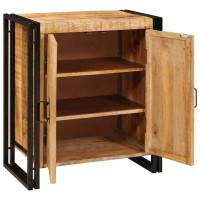 Produktbild för Nattduksbord Brun 66 x 35 x 76 cm Massivt grovt mangoträd